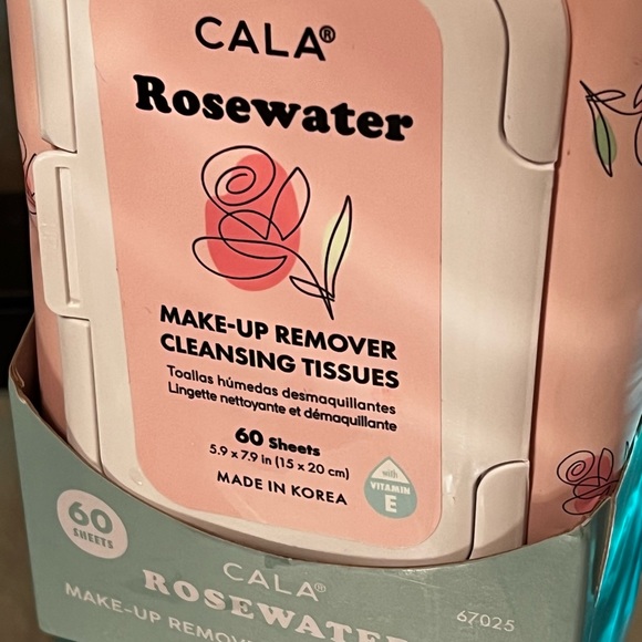 CALA Rosewater MAKE-UP REMOVER
CLEANSING TISSUES 60 sheets with Vitamin E. NEW - Picture 2 of 7